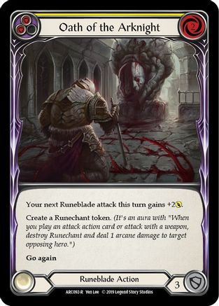 Oath of the Arknight (Yellow) (ARC092) (1st Edition) - Arcane Rising