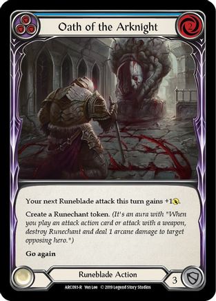 Oath of the Arknight (Blue) (ARC093) (Unlimited Edition) - Arcane Rising
