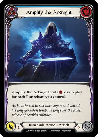 Amplify the Arknight (Blue) (ARC096) 1st Edition Rainbow Foil - Arcane Rising
