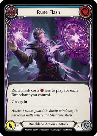 Rune Flash (Blue) (ARC102) (Unlimited Edition) Rainbow Foil - Arcane Rising