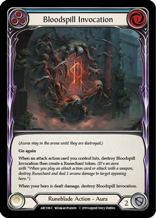 Bloodspill Invocation (Blue) (ARC108) (1st Edition) Rainbow Foil - Arcane Rising
