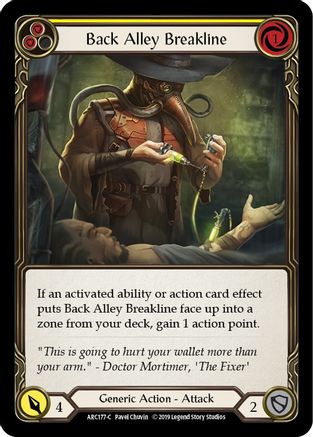 Back Alley Breakline (Yellow) (ARC177) (1st Edition) Rainbow Foil - Arcane Rising