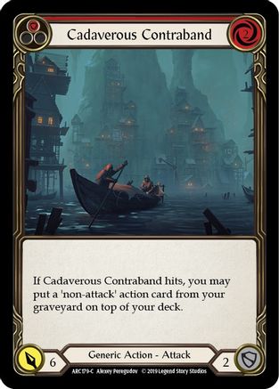 Cadaverous Contraband (Red) (ARC179) (1st Edition) Rainbow Foil - Arcane Rising