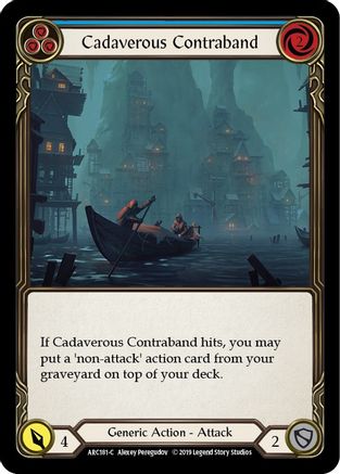 Cadaverous Contraband (Blue) (ARC181) 1st Edition Rainbow Foil - Arcane Rising