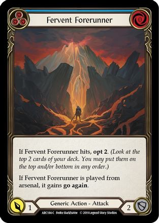 Fervent Forerunner (Blue) (ARC184) (Unlimited Edition) - Arcane Rising