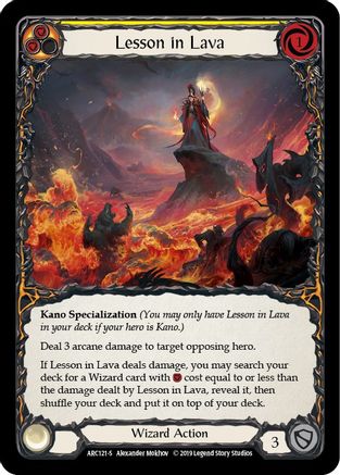 Lesson in Lava (ARC121) (1st Edition) Rainbow Foil - Arcane Rising