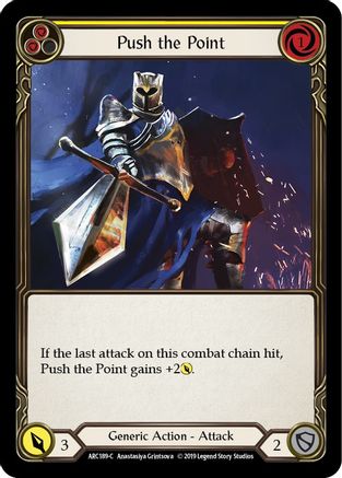 Push the Point (Yellow) (ARC189) (Unlimited Edition) Rainbow Foil - Arcane Rising
