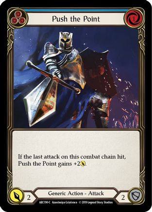 Push the Point (Blue) (ARC190) 1st Edition Rainbow Foil - Arcane Rising