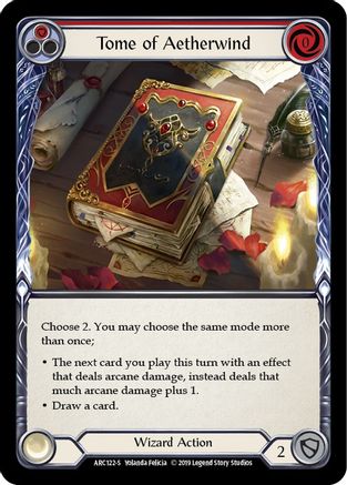 Tome of Aetherwind (ARC122) (Unlimited Edition) Rainbow Foil - Arcane Rising