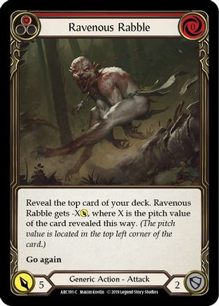 Ravenous Rabble (Red) 1st Edition Rainbow Foil (ARC191) - Arcane Rising | Silver Goblin