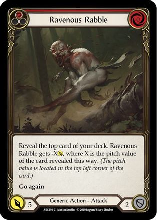 Ravenous Rabble (Red) (ARC191) (1st Edition) Rainbow Foil - Arcane Rising