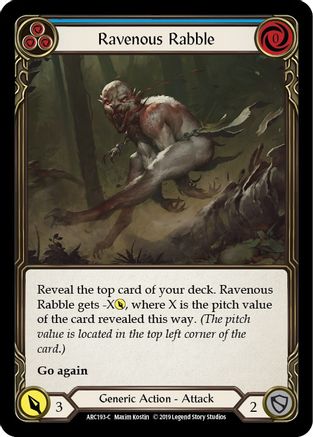 Ravenous Rabble (Blue) (ARC193) (1st Edition) - Arcane Rising