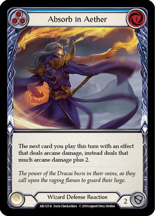 Absorb in Aether (Blue) (ARC125) 1st Edition Rainbow Foil - Arcane Rising