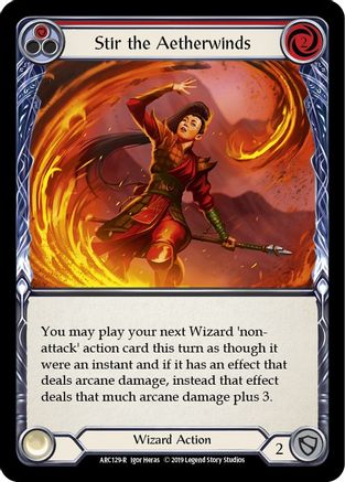 Stir the Aetherwinds (Red) Unlimited Edition Rainbow Foil (ARC129) - Arcane Rising | Silver Goblin