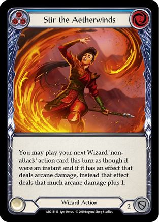 Stir the Aetherwinds (Blue) (ARC131) (Unlimited Edition) Rainbow Foil - Arcane Rising