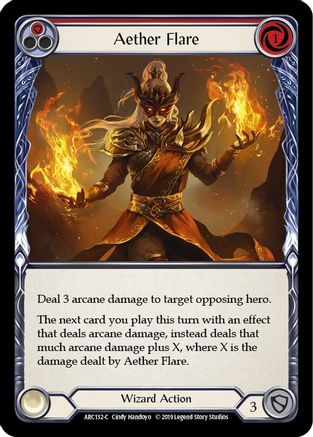 Aether Flare (Red) (ARC132) Unlimited Edition Rainbow Foil - Arcane Rising