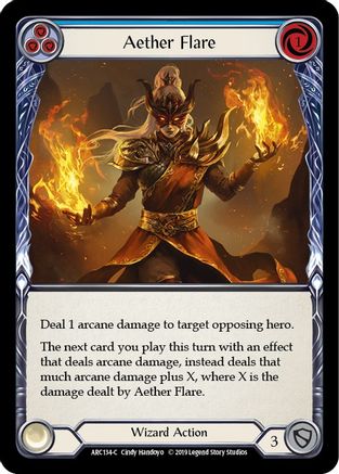 Aether Flare (Blue) (ARC134) (Unlimited Edition) Rainbow Foil - Arcane Rising