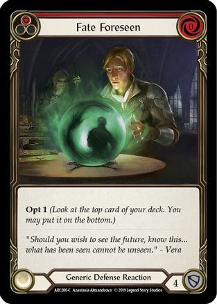Fate Foreseen (Red) (ARC200) Unlimited Edition Rainbow Foil - Arcane Rising