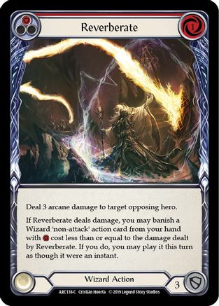 Reverberate (Red) (ARC138) (1st Edition) Rainbow Foil - Arcane Rising