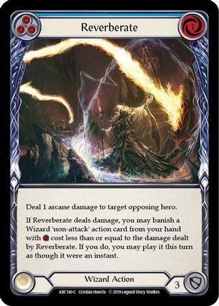Reverberate (Blue) (ARC140) 1st Edition Rainbow Foil - Arcane Rising