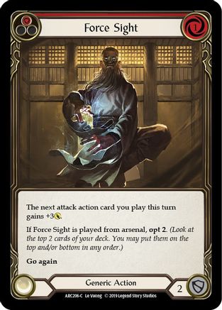 Force Sight (Red) (ARC206) (Unlimited Edition) Rainbow Foil - Arcane Rising