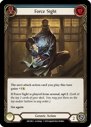 Force Sight (Blue) (ARC208) (Unlimited Edition) Rainbow Foil - Arcane Rising