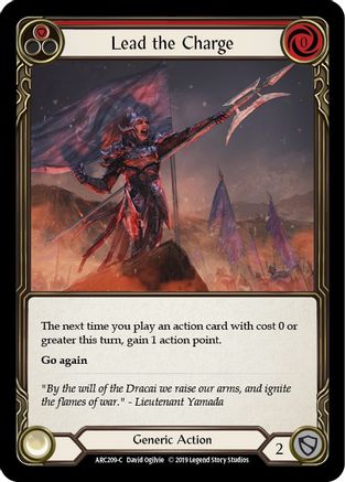 Lead the Charge (Red) Unlimited Edition Rainbow Foil (ARC209) - Arcane Rising | Silver Goblin