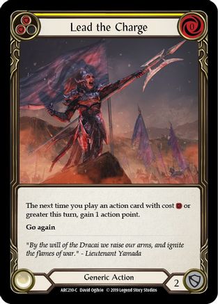 Lead the Charge (Yellow) (ARC210) (1st Edition) Rainbow Foil - Arcane Rising
