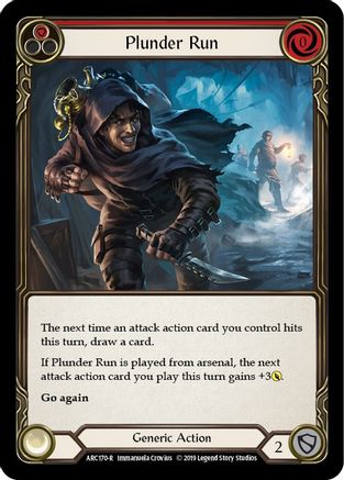 Plunder Run (Red) (ARC170) (Unlimited Edition) Rainbow Foil - Arcane Rising