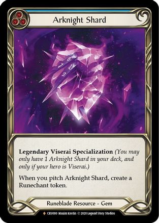 Arknight Shard (CRU000) Unlimited Edition Rainbow Foil - Crucible of War