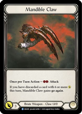 Mandible Claw (Reverse) (CRU005) (Unlimited Edition) Rainbow Foil - Crucible of War