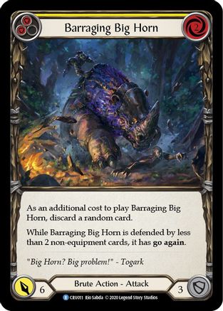 Barraging Big Horn (Yellow) (CRU011) (1st Edition) - Crucible of War