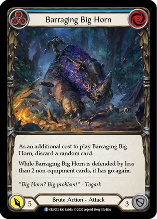 Barraging Big Horn (Blue) (CRU012) (Unlimited Edition) - Crucible of War