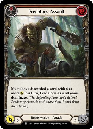 Predatory Assault (Red) (CRU013) (1st Edition) - Crucible of War