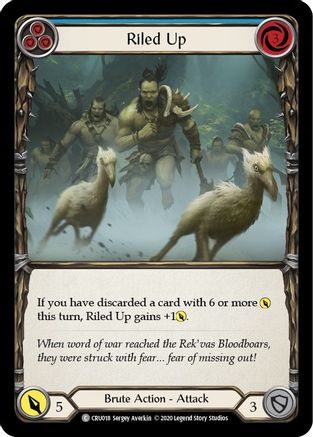 Riled Up (Blue) (CRU018) (1st Edition) - Crucible of War