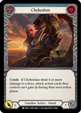 Chokeslam (Blue) (CRU037) - Crucible of War 1st Edition Rainbow Foil | Silver Goblin