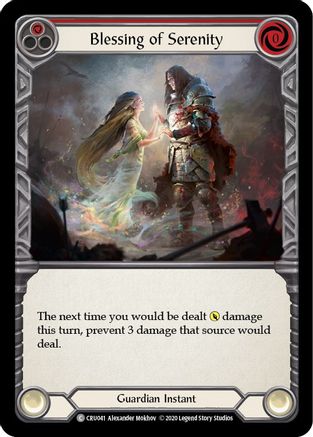 Blessing of Serenity (Red) (CRU041) (1st Edition) - Crucible of War