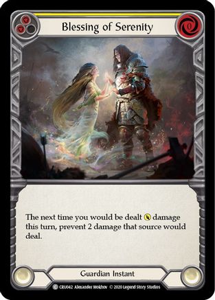 Blessing of Serenity (Yellow) (CRU042) (1st Edition) - Crucible of War