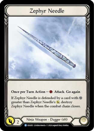 Zephyr Needle 1st Edition Cold Foil (CRU051) - Crucible of War | Silver Goblin