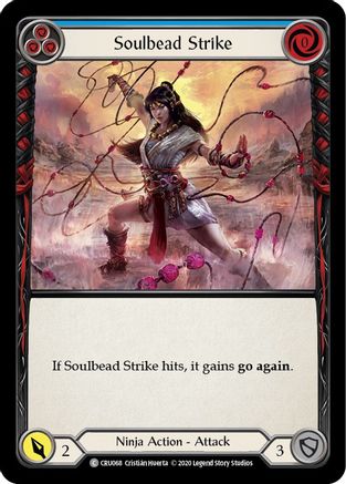 Soulbead Strike (Blue) (CRU068) (Unlimited Edition) Rainbow Foil - Crucible of War