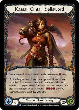 Kassai, Cintari Sellsword (CRU077) (1st Edition) Rainbow Foil - Crucible of War