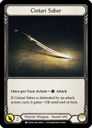 Cintari Saber (Reverse) (CRU080) (1st Edition) - Crucible of War