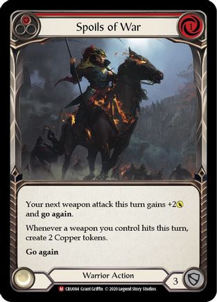 Spoils of War (CRU084) (Unlimited Edition) Rainbow Foil - Crucible of War