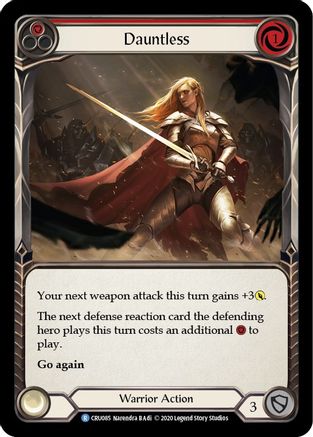 Dauntless (Red) (CRU085) (1st Edition) Rainbow Foil - Crucible of War