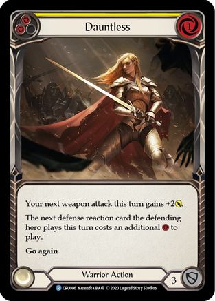 Dauntless (Yellow) (CRU086) (1st Edition) Rainbow Foil - Crucible of War