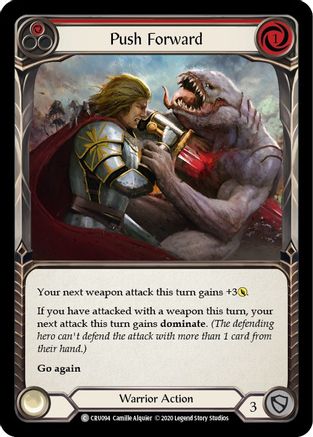 Push Forward (Red) 1st Edition  (CRU094) - Crucible of War | Silver Goblin