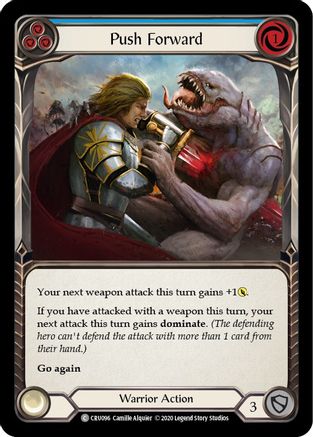 Push Forward (Blue) (CRU096) (Unlimited Edition) Rainbow Foil - Crucible of War