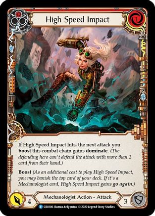 High Speed Impact (Red) Unlimited Edition Rainbow Foil (CRU106) - Crucible of War