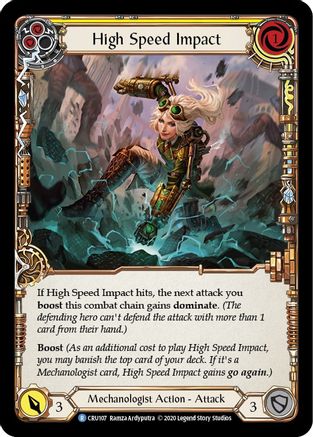 High Speed Impact (Yellow) (CRU107) (Unlimited Edition) Rainbow Foil - Crucible of War
