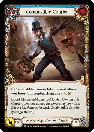 Combustible Courier (Blue) (CRU111) - Crucible of War 1st Edition | Silver Goblin